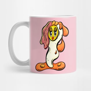 Sexy Egg Bacon and Beans Fried Breakfast Cartoon Character Mug